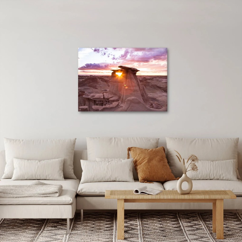 Kép - naplemente a sivatagban (70x50 cm)