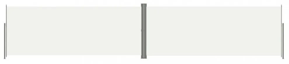 krémszínű behúzható oldalsó napellenző 200 x 1000 cm
