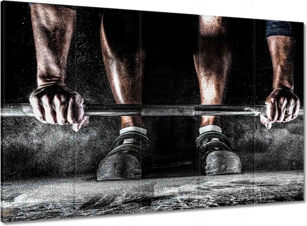 Vászonkép 100x70 Súlyzós zászló