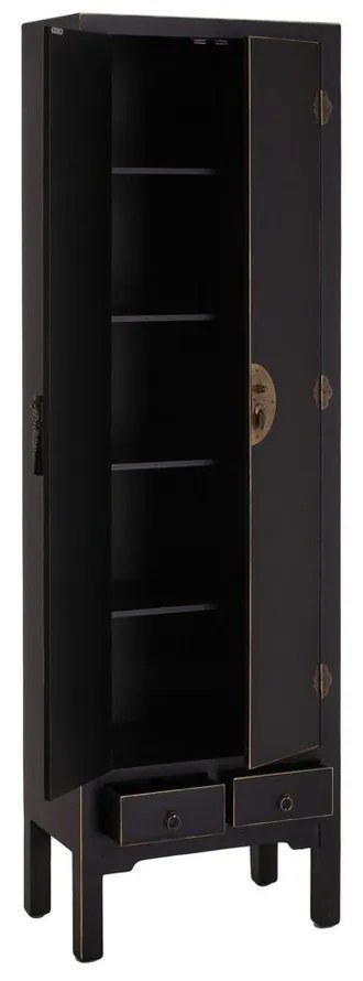 Fekete ruhásszekrény 55x185 cm Oriente – Ixia