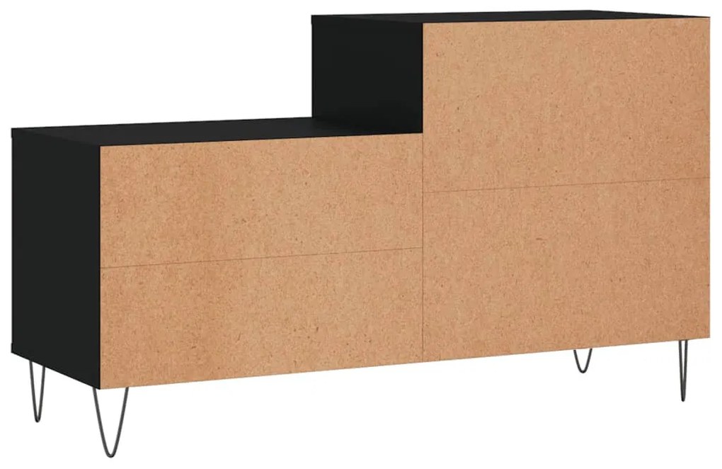 vidaXL fekete szerelt fa cipősszekrény 102x36x60 cm