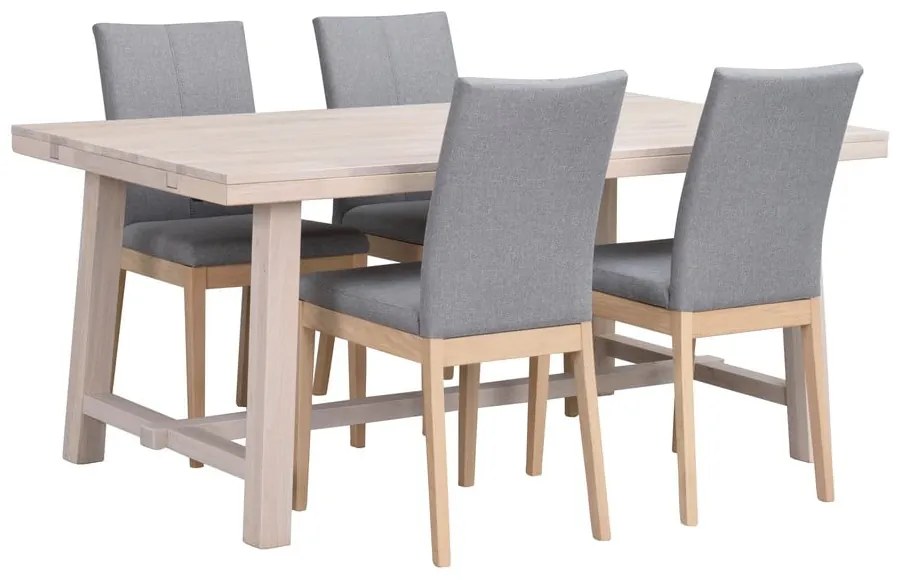 Brooklyn matt lakkozott tölgyfa étkezőasztal, 170 x 95 cm - Rowico