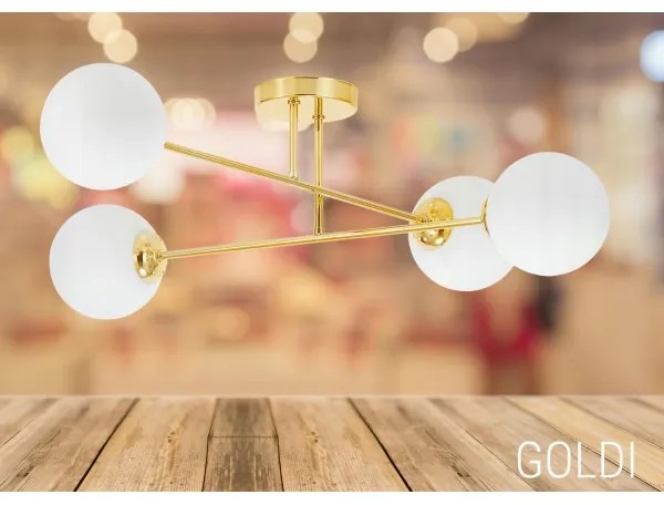 Csillár 4xE27/35W/230V átm. 70 cm arany