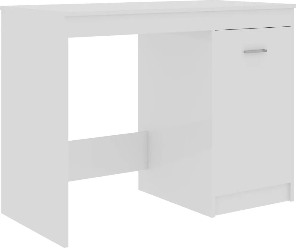 vidaXL magasfényű fehér szerelt fa íróasztal 100 x 50 x 76 cm