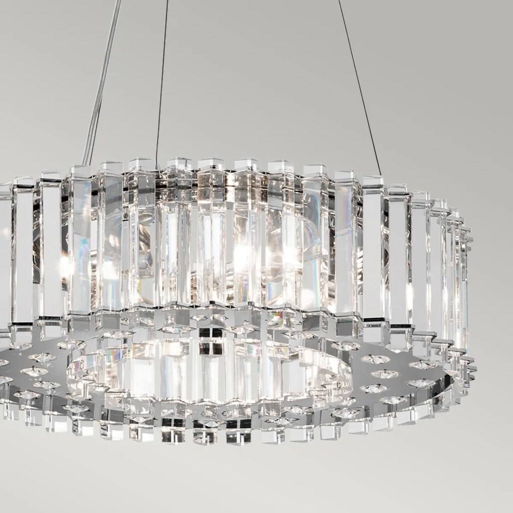 Kichler klasszikus LED függeszték crystal skye króm átlátszó elsklcrystalskyepa IP44