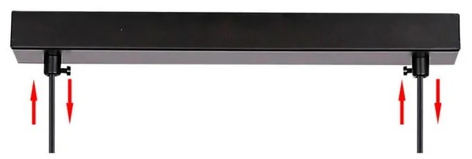 Fekete függőlámpa üveg búrával 14x48 cm Aspa – Candellux Lighting