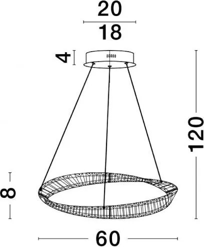 NOVALUCE 9333061 AURELIA Modern Led Függesztett Lámpa LED IP20