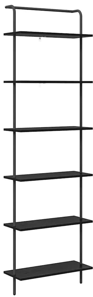 Könyvespolc Musta tammi 60 x 24 x 203 cm Faanyag