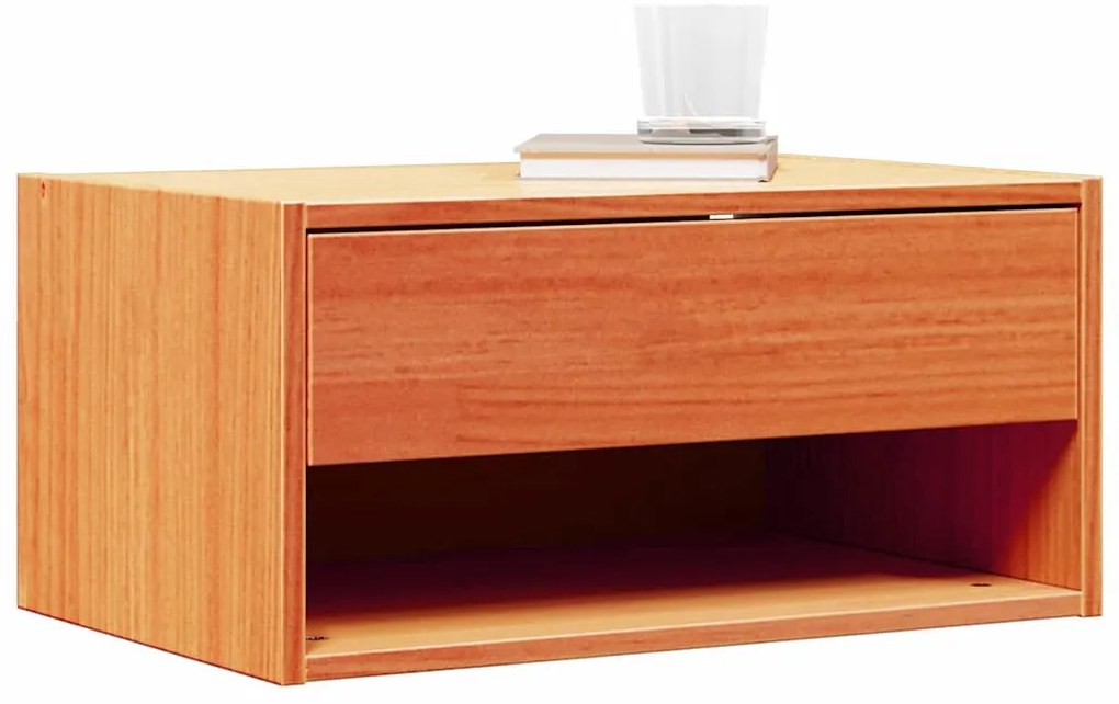 Éjjeli asztal 2 pcs Viaszbarna 50 x 32.5 x 24 cm Tömör fenyőfa