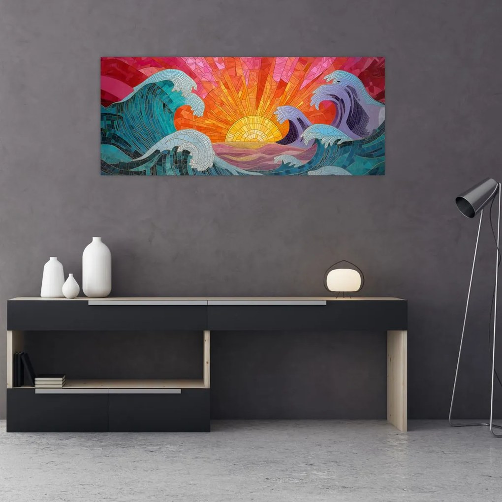 Kép - Hullámmozaik (120x50 cm)