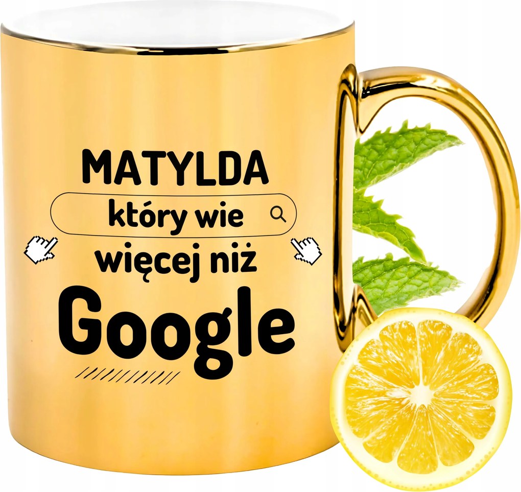 Prémium Arany Csillogó Bögre Matildának Ajándék Nyomtatott Fotóval