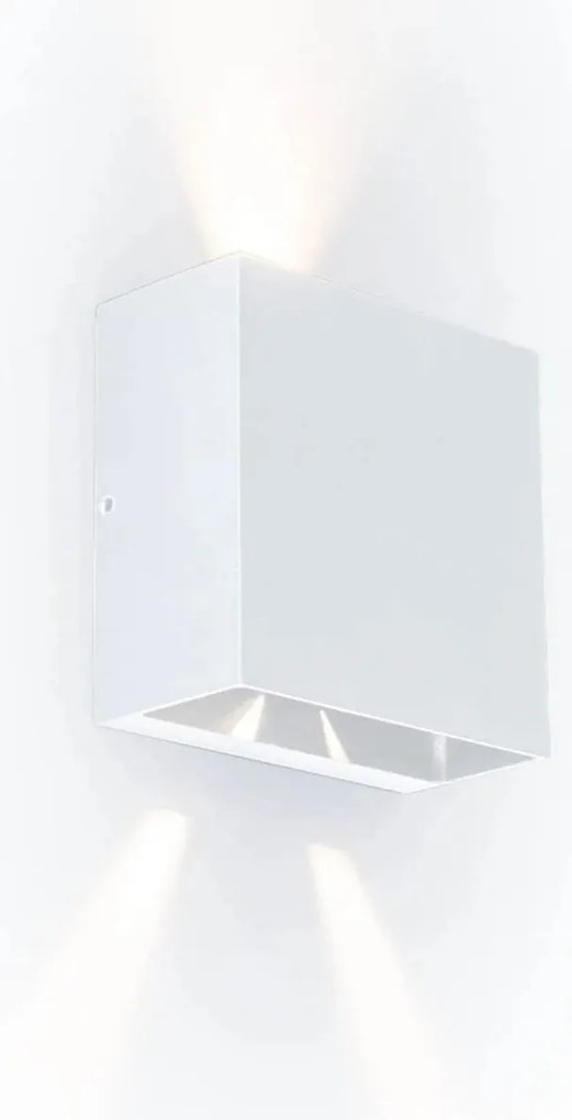 Kültéri fali lámpa Lutec Gemini Beams fehér Led IP54 10W