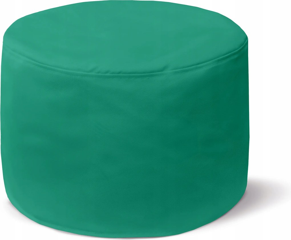 Kényelmes Kerek Puff A Nappaliba 35x25 cm Türkiz Dísz Lábtartó