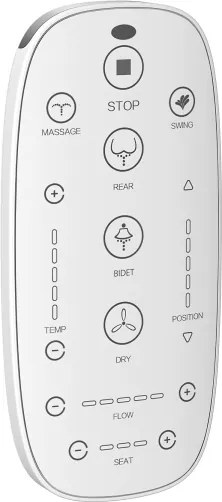 Függesztett WC bidével 1600W/230V + WC-ülőke + nyomógomb + modul + alátét + távirányító