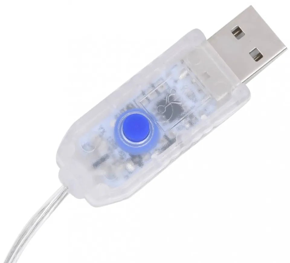 160 LED-es kék akril karácsonyi rénszarvascsalád