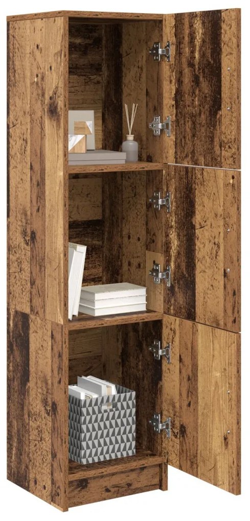 Magas Tároló Régi fa 31,5 x 32 x 124 cm Faanyag