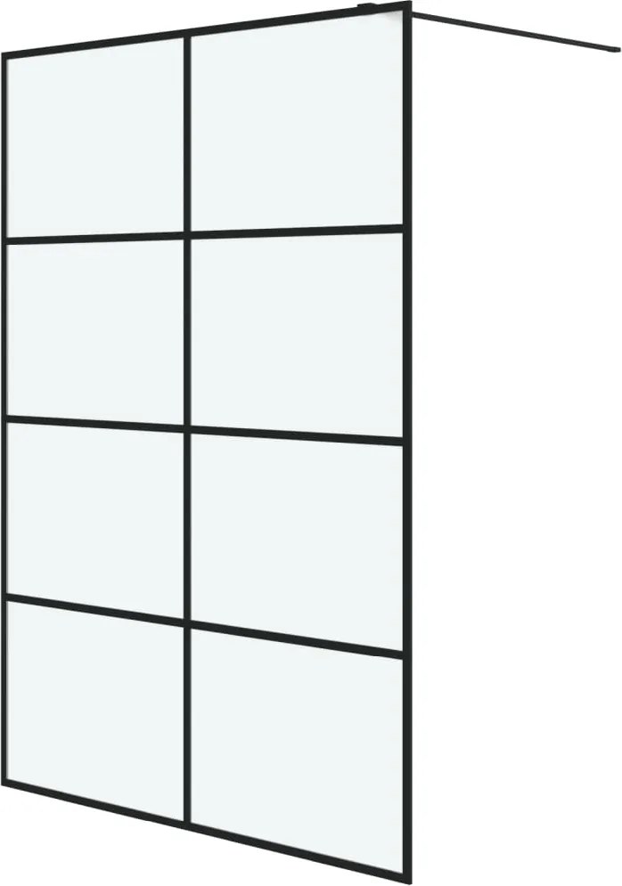 vidaXL fekete ESG tejüveg zuhanyfal 140x195 cm