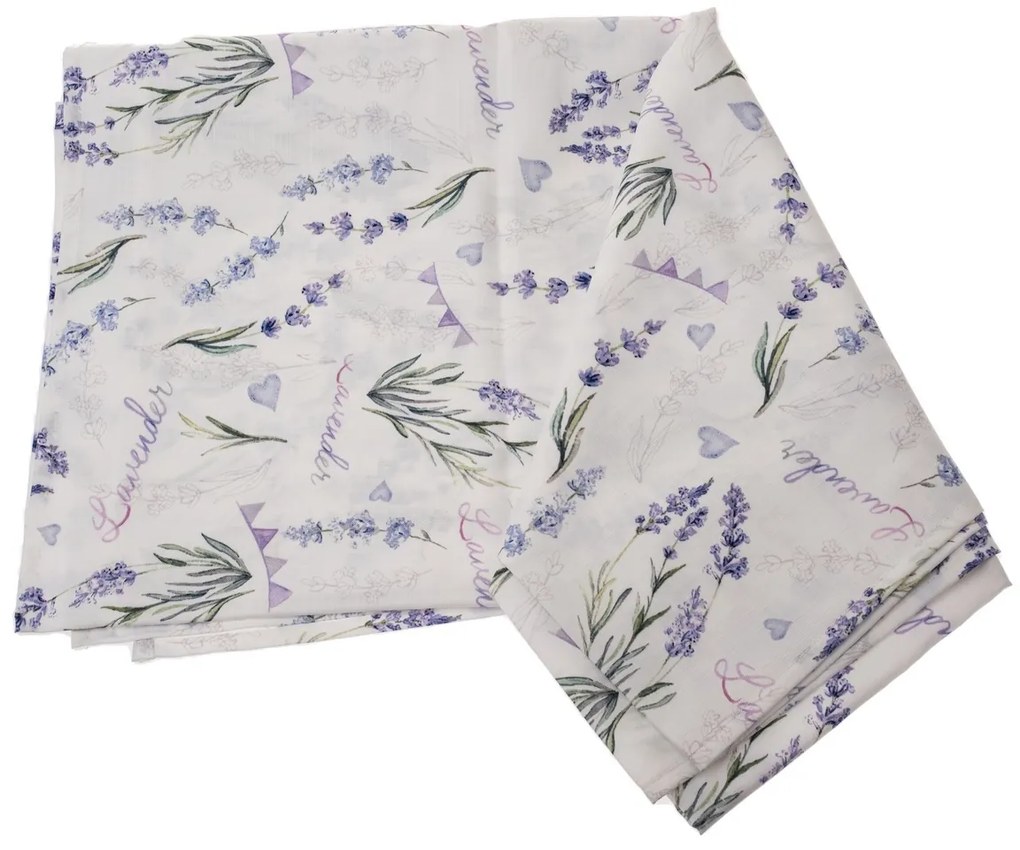 Levendula vízálló abrosz, 140 x 140 cm
