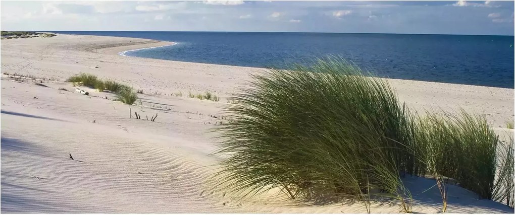 Fotótapéta Tengerpart Ég Pihenés Homok Tájkép Kék 250x104 +ragasztó