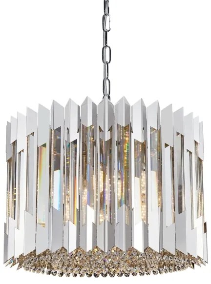 Kristály csillár láncon RITZ 7xE14/40W/230V króm