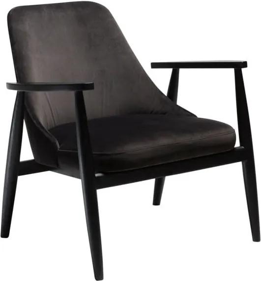 Saga fekete fotel kőrisfa konstrukcióval - ​​​​​DAN-FORM Denmark