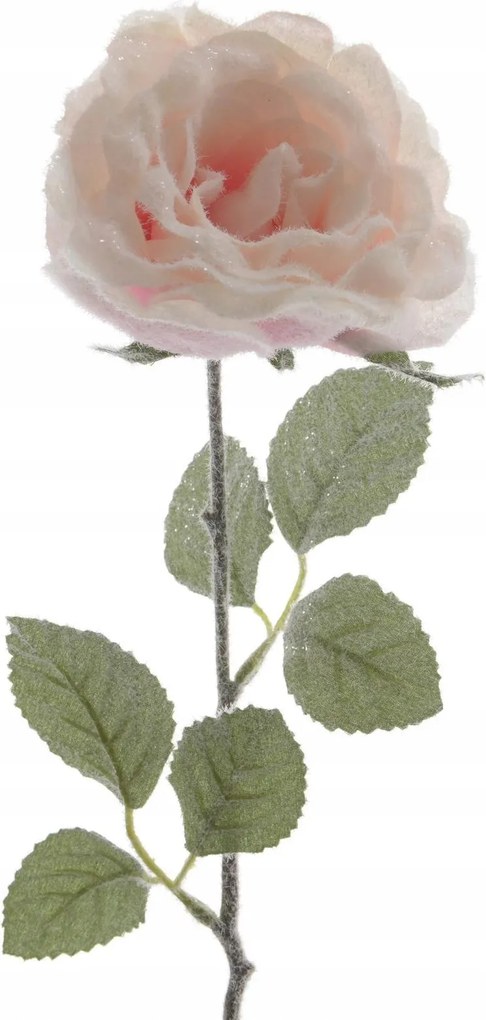 Hópelyhes velúr rózsa púderrózsaszín 45cm
