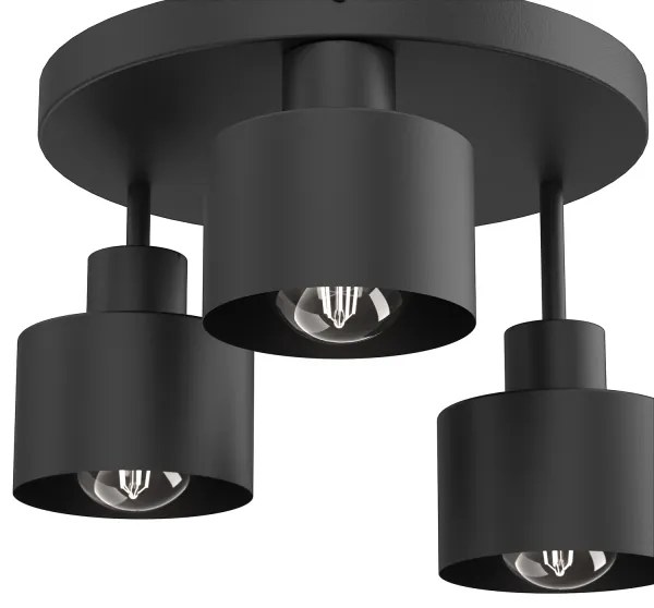 Mennyezeti lámpa PARKLA 3xE27/15W/230V fekete