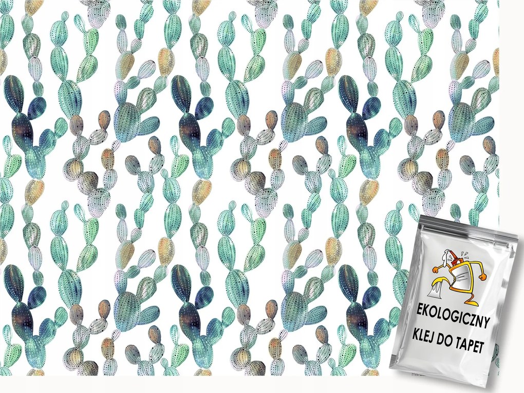 Fotótapéta Flizelina Botanikus Minta Kaktuszok Boho Természet 200x140 ragasztó