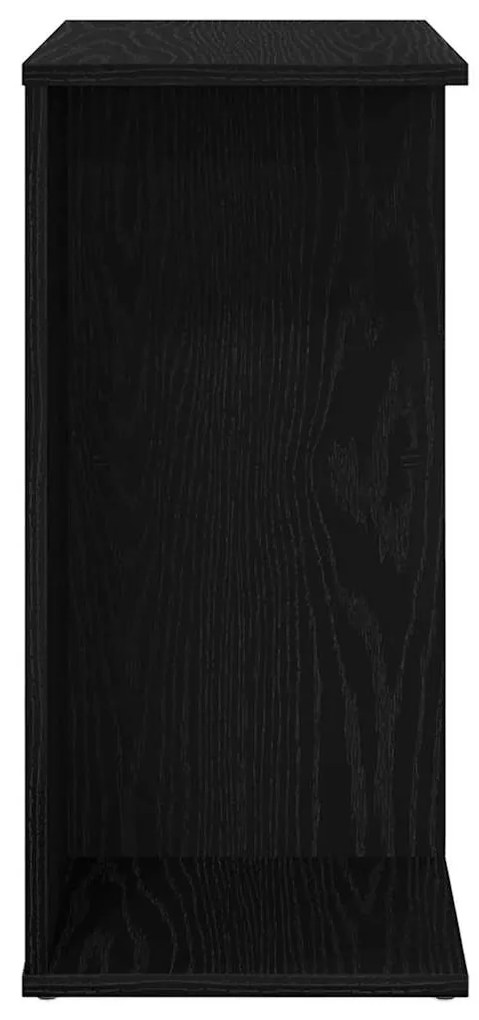 éjjeliszekrények 2 db fekete tölgy 46,5x29x61 cm gépelt fa