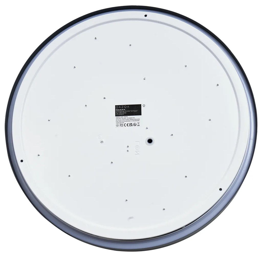 Modern mennyezeti lámpa szürke fehérrel 48 cm LED-del, szabályozható RGB - Kanton