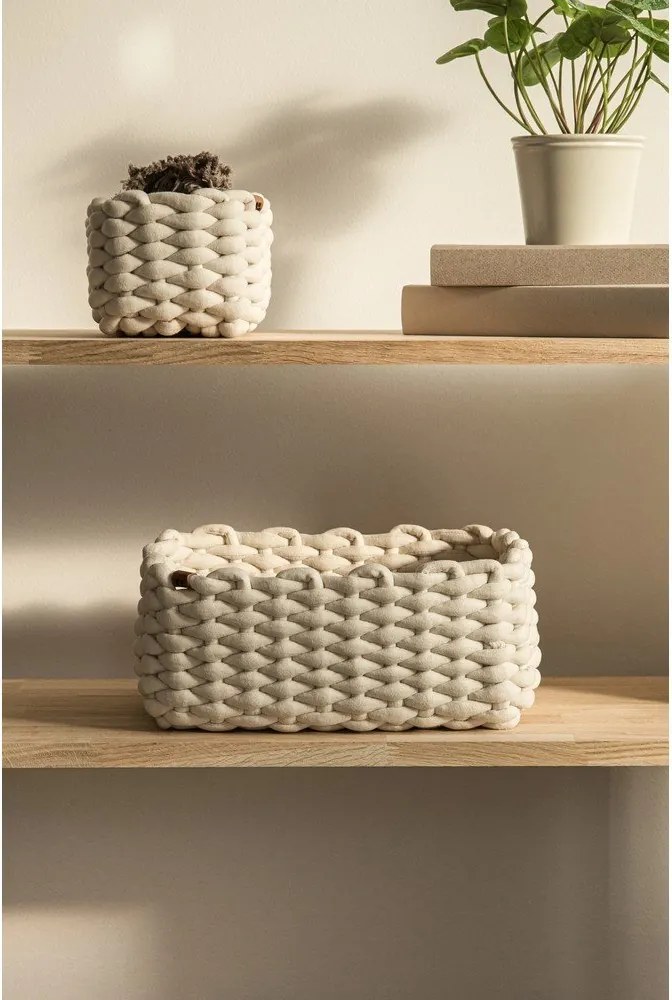 Textil tárolókosár 35x25x14 cm Peach Skin M – Bigso