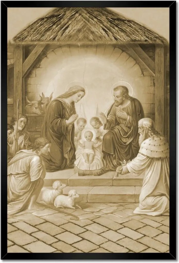 Poszterek keretben 40x60 Szépia színű jászol