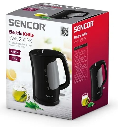 Sencor SWK 2511BK vízforraló, fekete