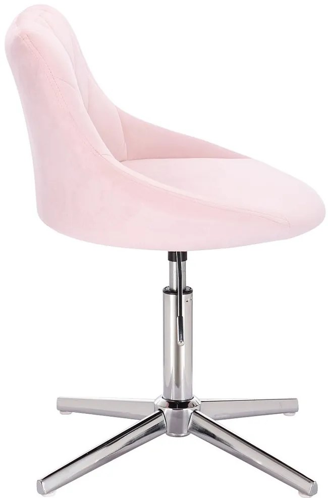 HR1054CROSS Púderrózsaszín modern velúr szék