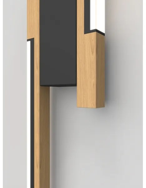 Wofi 4031-206- LED dimmelhető fali lámpa PALERMO 11W/230V kaucsukfa