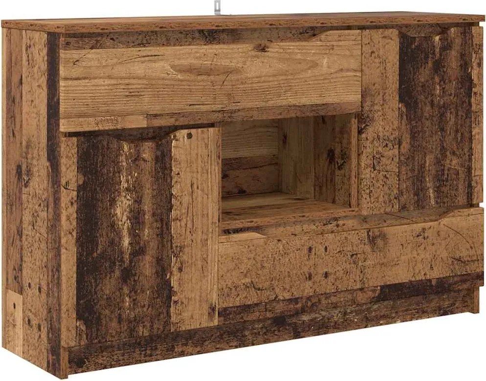 vidaXL Széf fiókkal Öreg fa 100 x 30 x 65,6 Faanyag