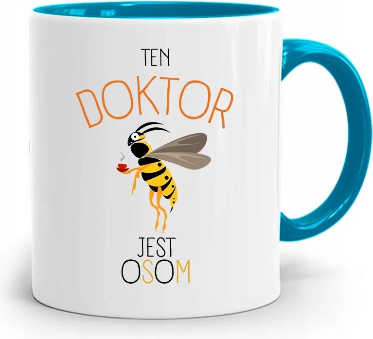 Kék Bögre A Doktornak Ez A Doktor Egy Darázs, fényképes nyomtatással