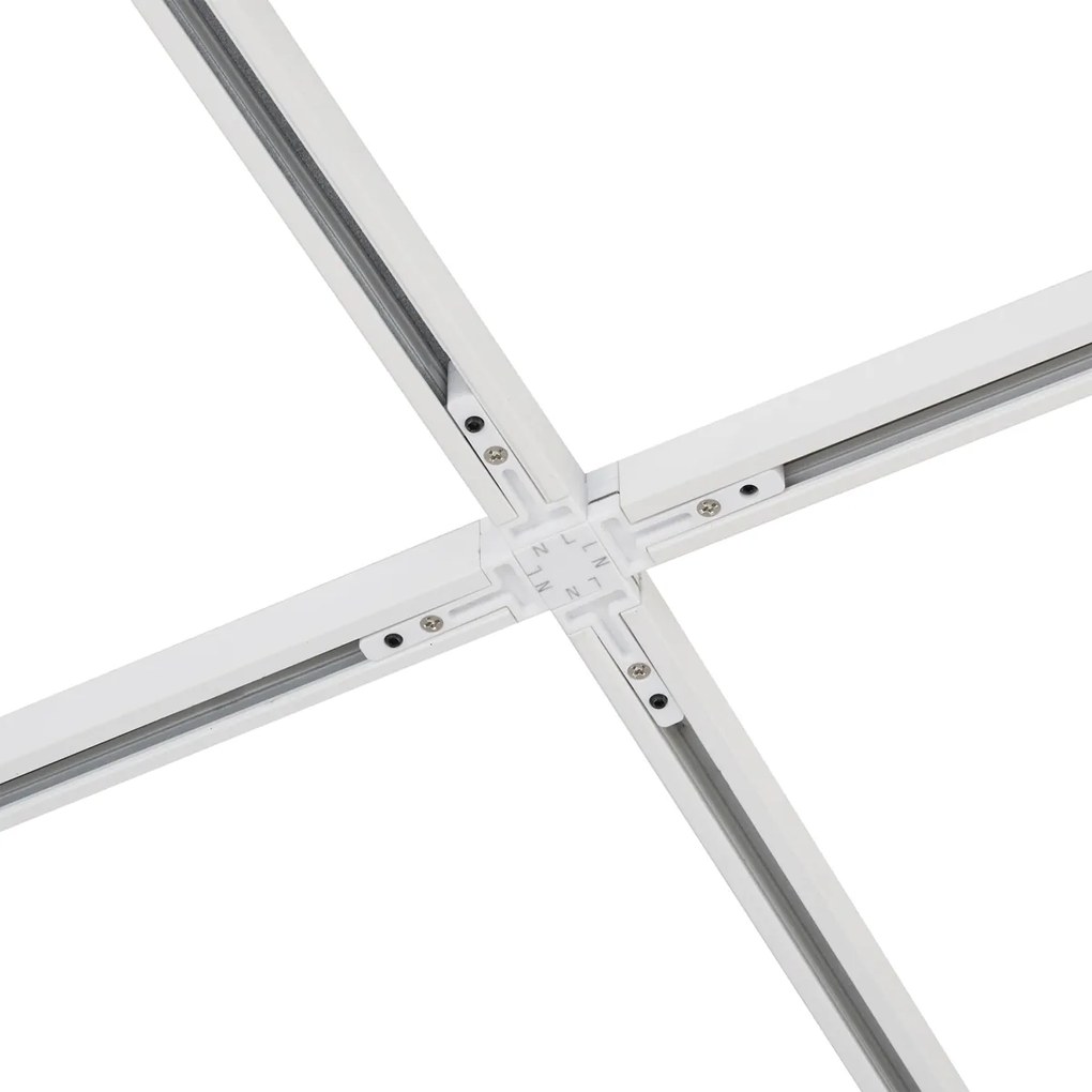 Modern sínrendszer 10 beépített spotlámpával, bézs és fehér, 1 fázisú - Slimline Uzzy