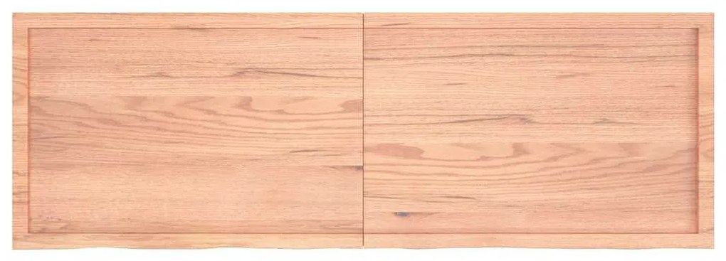 világosbarna kezelt tömör fa fürdőszobai pult 180x60x(2-6) cm