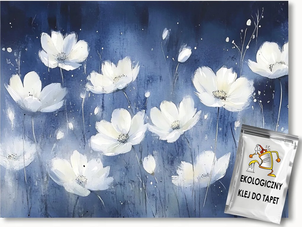 Fotótapéta Flizelina Kert Park Fehér Virágok Kozmosz Éjszaka 416x290 ragasztó