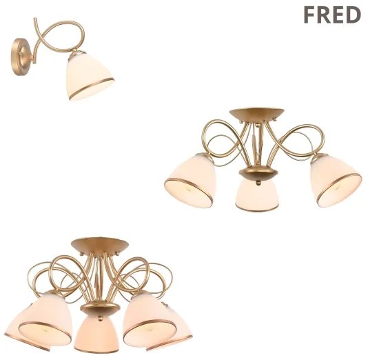 Brilagi - Felületre szerelhető FRED csillár 3xE27/60W/230V átm. 59 cm bronzszínű