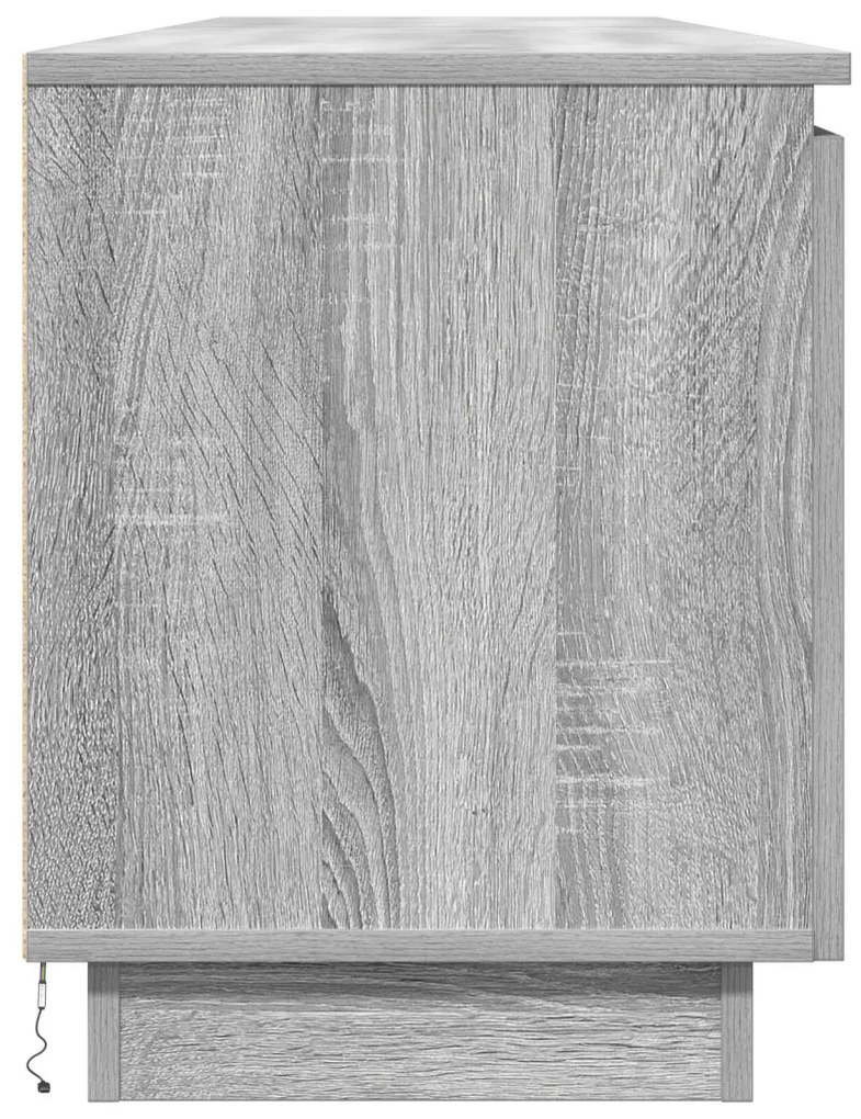 TV szekrény LED Szürke Sonoma 180x38x49 cm Szerelt fa