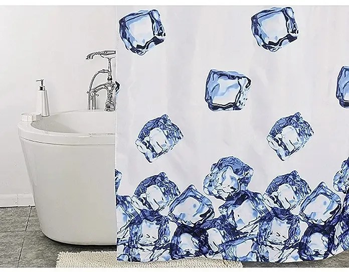 Zuhanyfüggöny - ICE CUBE - Impregnált textil - 180 x 200 cm