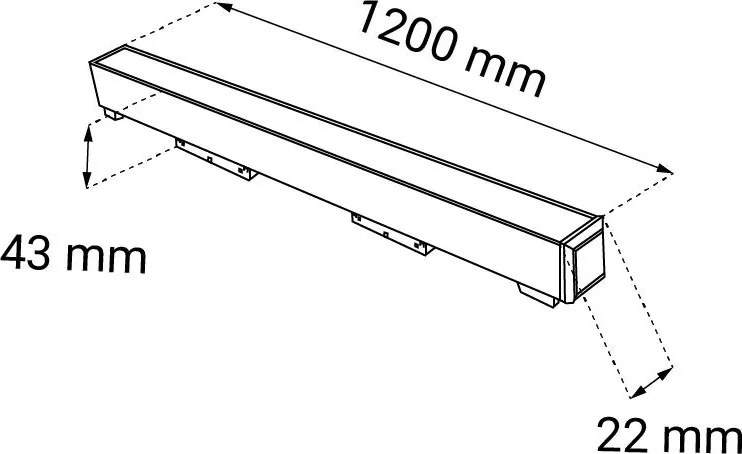 Antigo Komatsu 6589 Sínreflektor 1x40W/LED 4000K 3200lm IP20