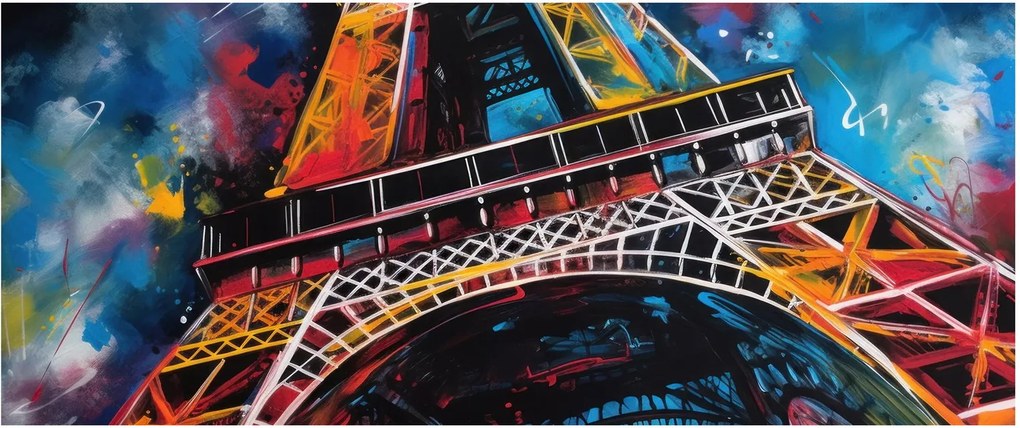 Kép - Az Eiffel-torony festménye II. (120x50 cm)