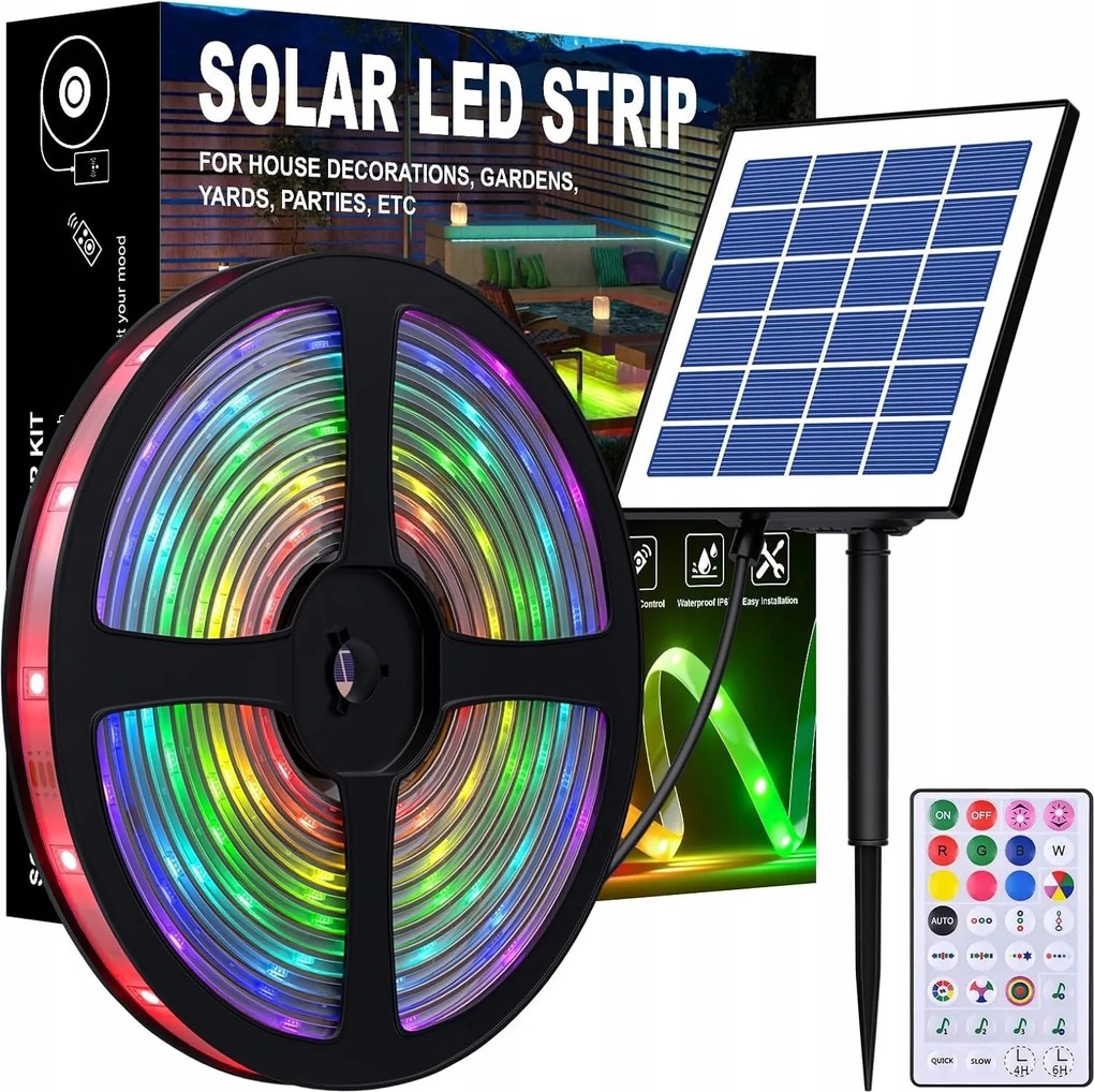 Solar led fénycsíkok kültéri használatra 5M