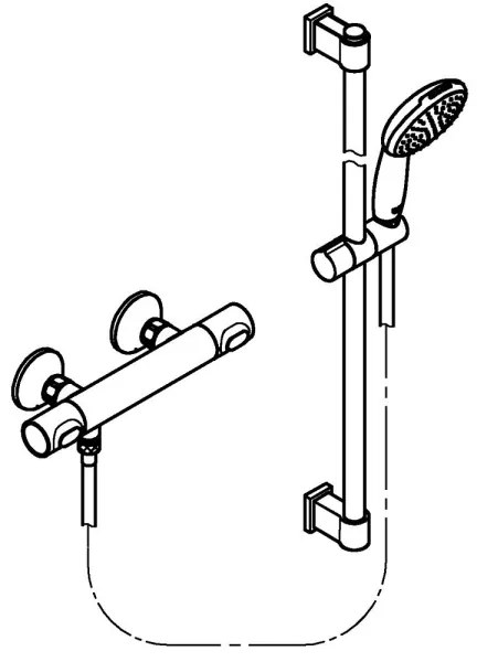 GROHE 34805001 - Termosztátos zuhanycsaptelep PRECISION FLOW DN 15 króm