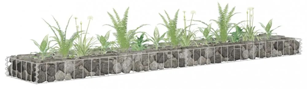 horganyzott acél gabion magaságyás 180 x 30 x 10 cm