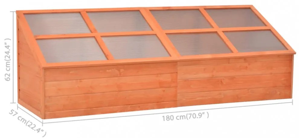 fa melegház 180 x 57 x 62 cm