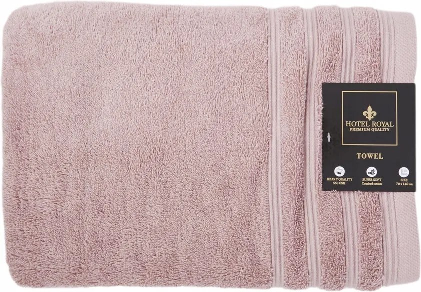 Pamut fürdőlepedő 550 g/m2 70x140 cm rózsaszín